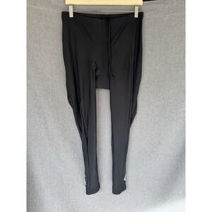 CANARI Padded Cycling Pants Tights Mens XL Black Zip‎ Ankle Drawstring